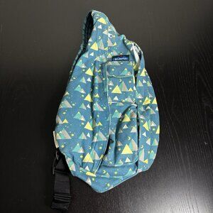 KAVU Rope Sling Bag Blue Night Range Mountain Print